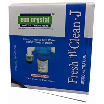 Eco Crystal Original Fresh N Clean J Filter Cartridge Water Softener For Washing Machine With Extra 2 Pcs Spun Inside Pack,Blue -Mkt By Blims