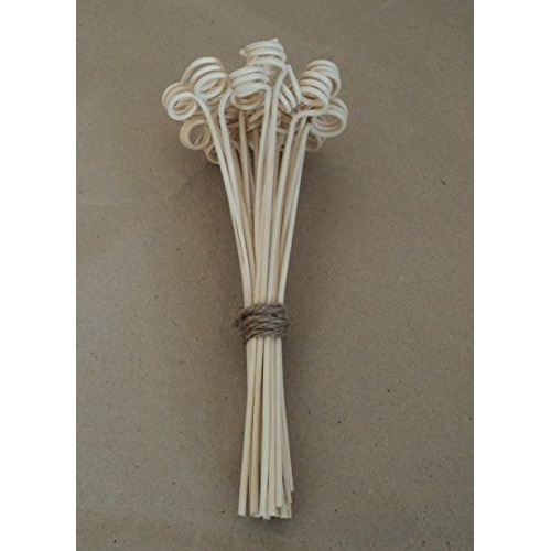 Pure Source India Rattan & Wicker Spiral Reed Diffuser Sticks | Decoration Sticks For Vase (6 Inch - 10 Pieces)