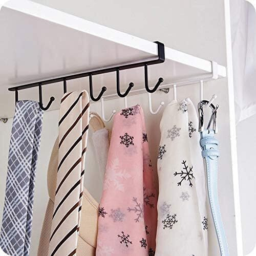 Zollyss Multifunctional 6 Metal Door Hook Organiser/Hook Hanger Suitable For Room, Kitchen, Bathroom, Pack Of 2, Random Color
