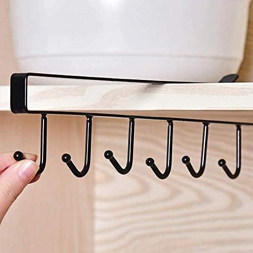 Zollyss Multifunctional 6 Metal Door Hook Organiser/Hook Hanger Suitable For Room, Kitchen, Bathroom, Pack Of 2, Random Color