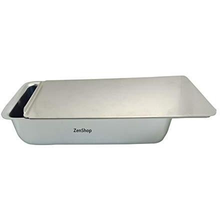 Zenshop Large Aluminium Multipurpose Uses For Ice Cream/Bread/Cake With Lid For 1Kg, Color Silver (1 Piece)