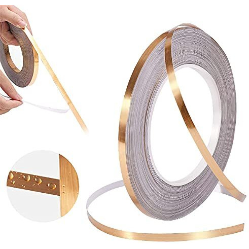 Jb Export 50 Meters Golden Tape, Home Floor Wallpaper Waterproof Tiles, Tile Gap Tiles Stickers For Floor - 0.5 Cm Wide, Gold