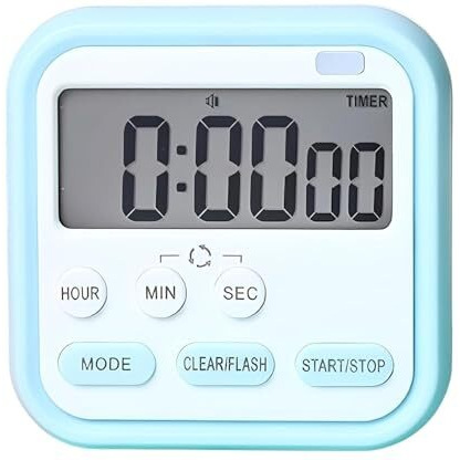 Beloxy Digital Kitchen Timer & Stopwatch - Large Digit Countdown, Loud Alarm, Magnetic Back Stand Ideal For Cooking, Baking, Stop Watch Timer For Study Table Accessories For Students