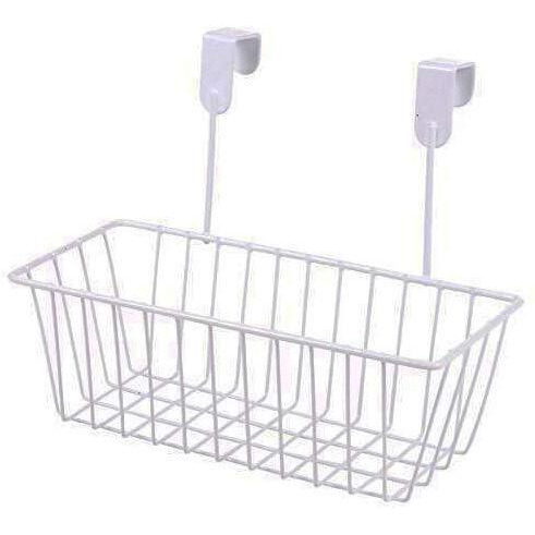 Go Hooked Hanging Storage Basket, Cabinet Door Organiser, Over Door Kitchen Cabinet Storage Basket Rack Holder Hanging Organiser (Black, Pack Of 1 Pc)(Mild Steel)