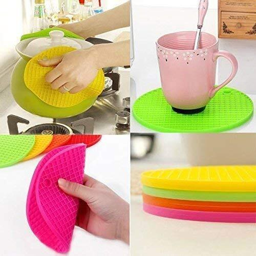 Gadget Deals Silicone Trivets Mats - Hot Mats For Dining Table & Kitchen Counter - Pack Of 4