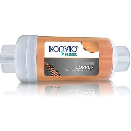 Konvio Neer 3 In 1 Copper Filter Cartridge For All Type Of Domestic Ro Uv Uf Water Purifier (4 Inch)