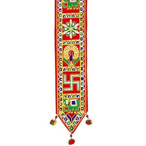 Tornory Traditional Toran Bandarwal For Home Decor/Wall Hanging For Entrance Door,Multicolour(3737 Inch,Set Of 3 Pieces)