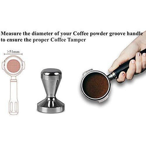 Thw 550 Gram Coffee Tamper Barista Espresso Tamper/Coffee Bean Press- 51Mm Base