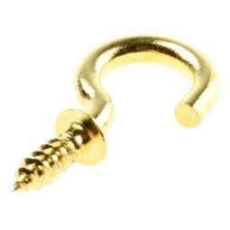 Uapan Metalcraft Gold Brass Pooja Room Bells With J Hook's, 2-Inch (Silver) - Pack Of 6