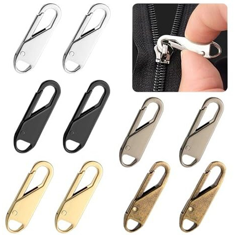 Detachable Zipper Pulls Head, 10 Pcs Universal Detachable Zipper Puller, 5 Different Colors Zipper Pull Replacements For Luggage Backpack Leather Bag Coat Or Jacket