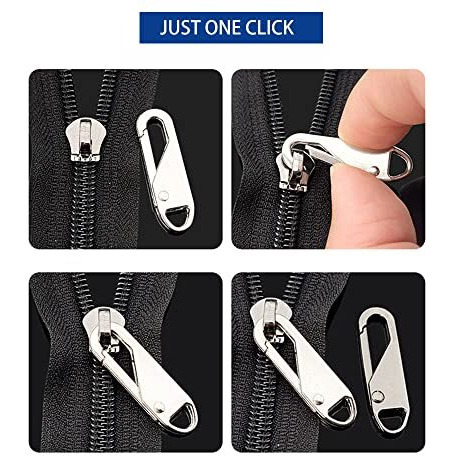Detachable Zipper Pulls Head, 10 Pcs Universal Detachable Zipper Puller, 5 Different Colors Zipper Pull Replacements For Luggage Backpack Leather Bag Coat Or Jacket