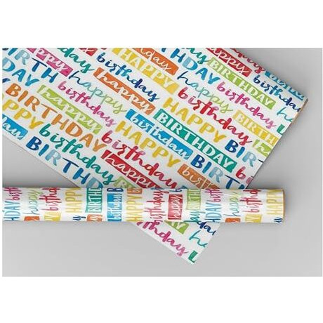 Accuprints Gift Wrapping Paper Pack Of 10|Design Birthday Print |Size 20 X 30 Inch,Multicolor