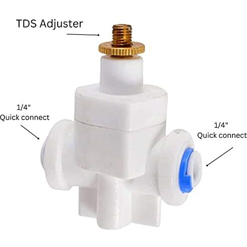 Konvio Neer Manual Tds Adjuster For All Ro Uv Uf Water Filter With 2 Tee Connectors And 2 Meter Pipe (White)