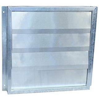 No Louver Iron Shutter For Exhaust Fan 12-Inch, Silver, Pack Of 1