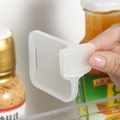 Astonandia Fridge Storage Divider,Fridge Organiser For Sachet Seasoning Sauce Packet Space Saving Divider For Kitchen Desk Bathroom (Clear) (12)