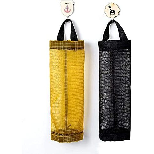 Freshdcart Fdca557 Plastic Bag Holder Foldable Breathable Hanging Trash Bags Organizer For Grocery Bags Garbage Bags For Home And Kitchen (Multicolor,Pack Of 2)