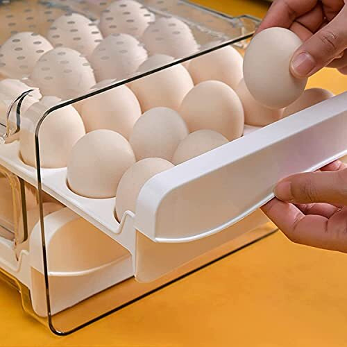 Mosquick 40 Egg Storage Box Egg Holder Egg Box Egg Storage Box For Fridge Egg Holder For Kitchen, Egg Tray, Egg Crate, Egg Container Egg Storage Basket Egg Holder For Fridge Egg Egg Tray For Fridge