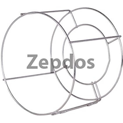 Zepdos Stainless Steel Dustbin Holder For Kitchen, Bathroom, Home And Office Bin Holder, Open-Top, Door Mounted (10 Inch)