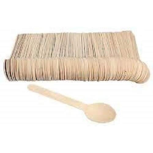 Shaktiman Yorgi India Disposable Wooden Spoon, Suitable For Lunch Dinner Snacks, 16 Cms/6.4 Inch Length - Pack Of 100