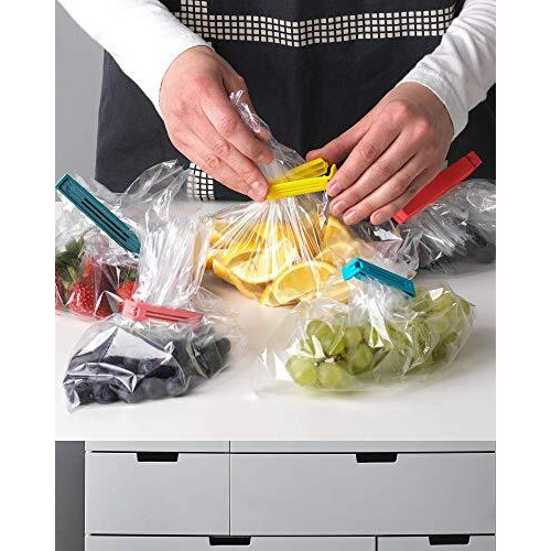 Ikea Polybag Sealing Clip, Set Of 30, Mixed Colours/Mixed Sizes-Multicolor