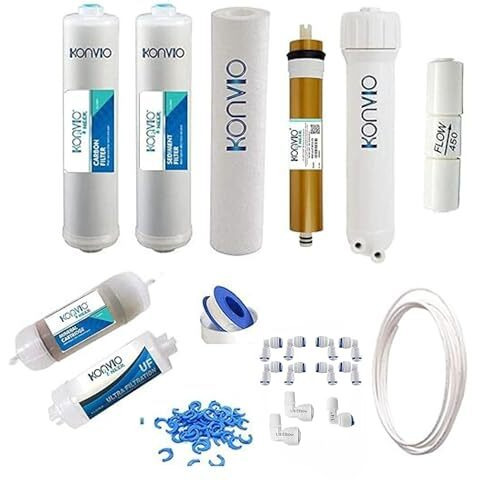 Konvio Neer Ro Service Kit Of Membrane For All Type Of Ro Water Purifier (Carbon+ Sediment+ Spun+ 75 Gpd Mmb + Fr 450+ Uf+ Mineral)