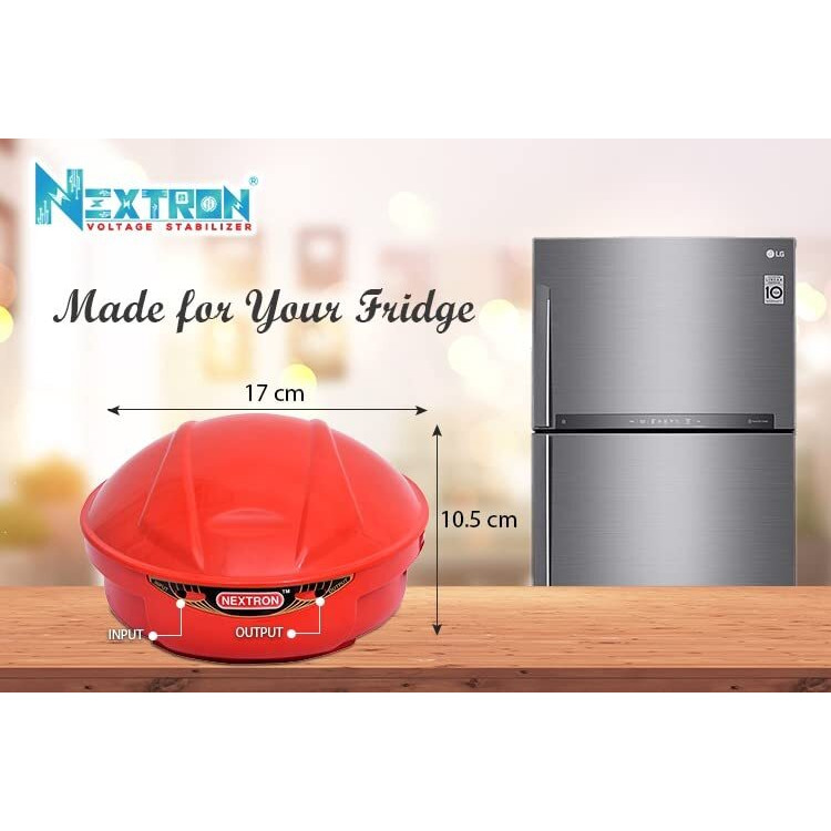 Nextron Nx-50Tx Voltage Stabilizer For Refrigerators Single & Double Door Up To 300L| Voltage Range 130V To 290V | Convenient Led Indicator For Home Appliances With Time Delay (5 Years Warranty), Red
