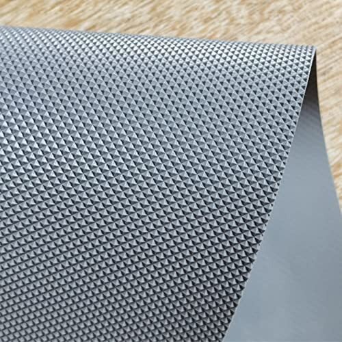Wolpin Ethylene Vinyl Solid Acetate Anti-Slip Kitchen Cabinet Drawer Shelf Mat Liner Sheets (45Cmx3M Roll) Waterproof Strong Table Mat Eva For Bathroom, Fridge Mat Textured Multipurpose (Thick Grey)