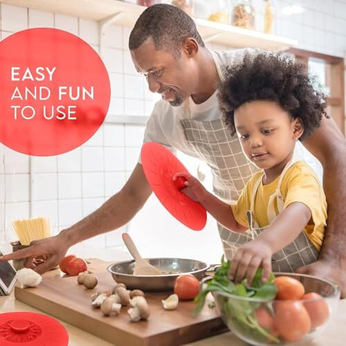 Karp Silicone Bowl Lids Red Set Of 5 Reusable Suction Seal Covers For Bowls, Pots, Cups. Food Safe. Natural Grip, Interlocking Handles For Easy Use And Storage (Size 5.2", 6", 7.1", 7.9" & 10.3")