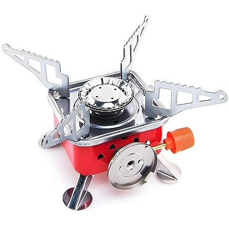 Sixfire Stainless Steel Gas Stove Ultra Light Folding Furnace Outdoor Metal Camping Gas Stove Picnic Cooking Butane Powered