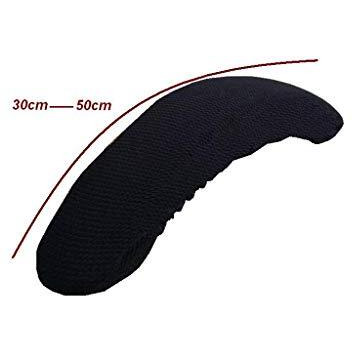Kawn 1 Pair Stretch Chair Armrest Covers Desk Chair Arm Slip-Cover Black ,Polyester