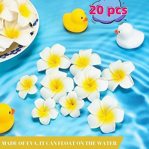 Astonandia Artificial Flowers For Decoration Frangipani Flower Plastic Frangipani Flowers For Diy Home Wedding Party Decoration(6Cm,White 20Pcs)