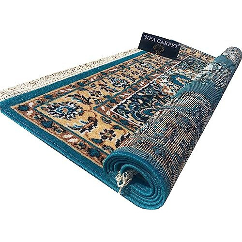 Sifa Carpet, Heavy Thikness Quality Carpet For Living Room And Drawing Room Size 8X10 Feet Blue Color, Rectangular