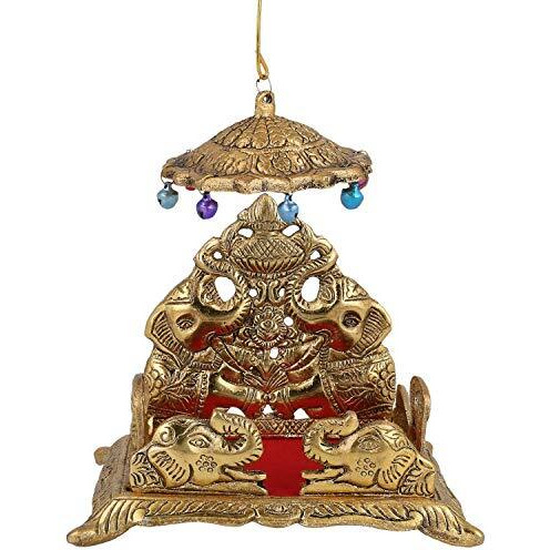 Prince Home Decor & Gifts Handcrafted Krishna Ladoo Gopal/Laddu Bal Gopal White Metal Sihasan, Religious Puja Gifts And, Showpiece - (10 Cm X 8 Cm X 18 Cm)