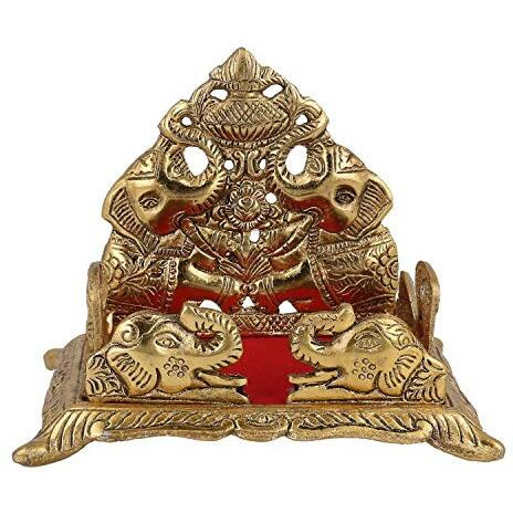 Prince Home Decor & Gifts Handcrafted Krishna Ladoo Gopal/Laddu Bal Gopal White Metal Sihasan, Religious Puja Gifts And, Showpiece - (10 Cm X 8 Cm X 18 Cm)