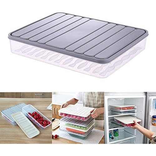 Volturi Fridge Storage Boxes, Fridge Organiser, Fridge Storage Containers For Kitchen, Fridge Organizers Storage Box Keeps Dry Fruits, Vegetables & More, Set Of 3 (1 Pcs 2500 Ml, 2 Pcs 1200 Ml)