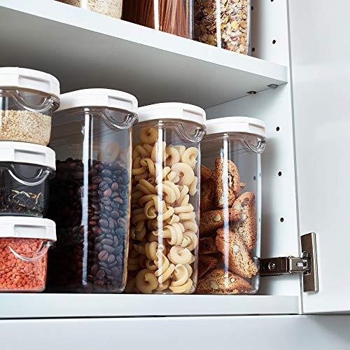 Ikea Polypropylene Plastic Jar With Lid - 1.3L, Set Of 4, White, Transparent