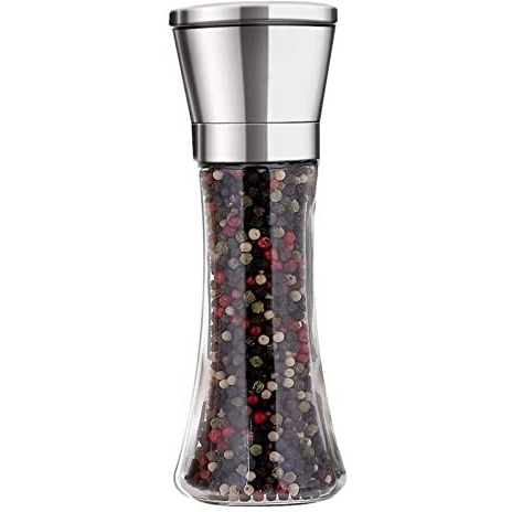 Yinikiz 2-In-1 Salt And Pepper Grinder/Crusher With Adjustable Coarseness - Stainless Steel Mill Shaker For Perfect Seasoning - 1 Piece