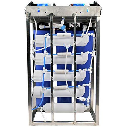 Wholer 50 Lph Commercial Ro Water Purifier Plant/Filter Double Purification 50 Litre Per Hour With Uv, Tds Adjuster, Auto Shut Off Full Stainless Skid Works Upto 3000 Tds Of Water,Silver