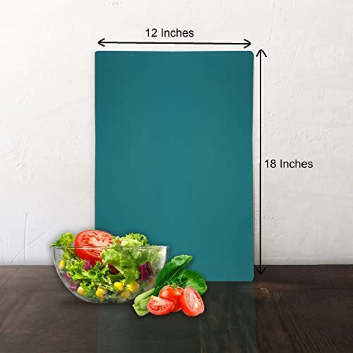 Swift International Durable Multi-Use Extra Thickness 18&quotX12" Plastic Chopping Board For Kitchen, Vegetable Cutting-Fruit Cutting Board (Green)
