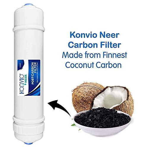 Konvio Neer Post Carbon Filter With 2 Piece Connectors For All Ro Water Purifier.