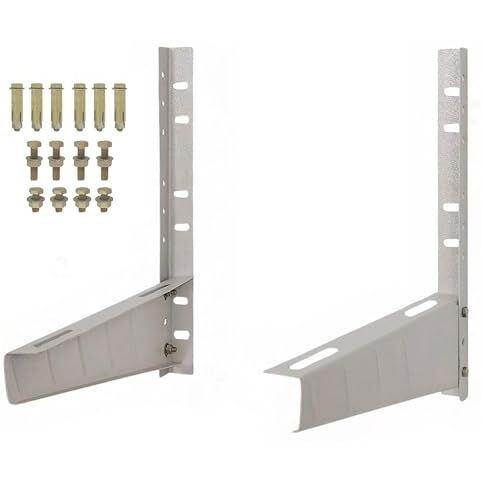 Ampereus Universal Ac Outdoor Unit Stand For 1 Ton To 2.5 Ton  Heavy-Duty Wall Mounting Brackets, Compressor Clamp Holder, Sturdy Outer Unit Support For Safe & Stable Installation