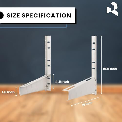 Ampereus Universal Ac Outdoor Unit Stand For 1 Ton To 2.5 Ton  Heavy-Duty Wall Mounting Brackets, Compressor Clamp Holder, Sturdy Outer Unit Support For Safe & Stable Installation