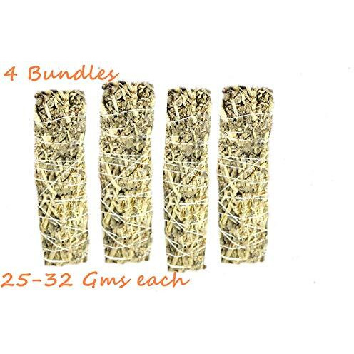 Excidea Indian White Sage Bundles For Smudging 25-30Gms 4 Pcs 100-120 Grams Sage Leaf