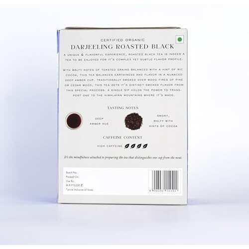 Makaibari Roasted Black Tea | 500Gm Loose Leaf Monocartoon | Usda Certified Organic | 100% Pure Darjeeling Chai | Premium Black Loose Leaves | Roasted Loose Leaf | 100% Pure & Original Leaf