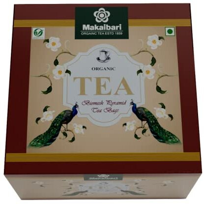 Makaibari Biodegradable Organic Fuso Pyramid Tea Bag Darjeeling Green | Usda Certified Premium Green Tea | 100% Organic | 50 Tea Bags