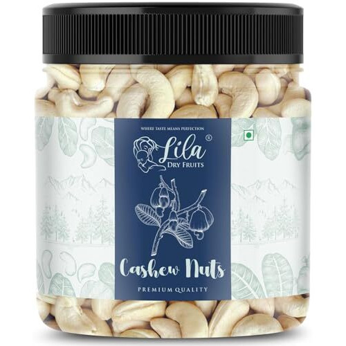 Lila Dry Fruits Cashews 250 Grams | Natural And Unsalted Whole Cashew | Premium Kaju Ideal For Dieting, Snacking, Cooking, And Baking | Perfect For Gifting M2