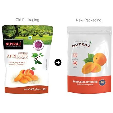 Nutraj Dried Turkish Pitted Apricots 800G (200G X 4) | Seedless Apricots | Dry Fruits | Khumani