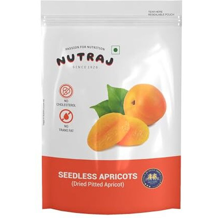 Nutraj Dried Turkish Pitted Apricots 800G (200G X 4) | Seedless Apricots | Dry Fruits | Khumani