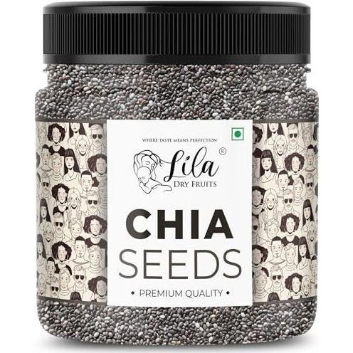Lila Dry Fruits Chia Seeds 250 Gms | 100% Natural, Ready-To-Eat, Vegan, Gluten-Free, High In Fiber & Omega-3 Chiya Seeds | Ideal For Smoothies, Salads, And Snacks | Perfect For Gifting