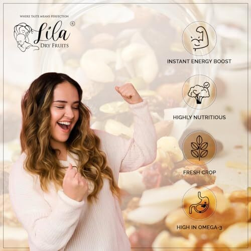 Lila Dry Fruits Premium Trail Mix 250 Gms - Cashew, Raisins, Almonds, Apricots, Goji Berry, Pumpkin Seeds, Sunflower Seeds, Cranberry, Blueberry, Plum | Dry Fruits Mix Perfect For Gifting